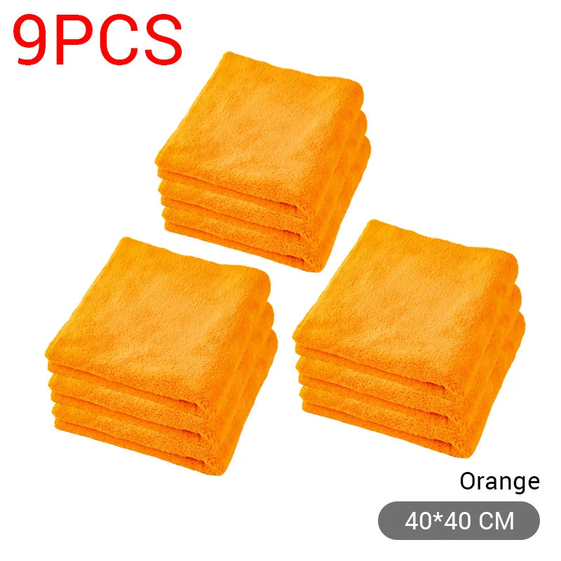 Microfiber Cleaning Cloth 1/3/6/9PCS, 40x40CM Extra Soft Wash & Drying Towels for Bike