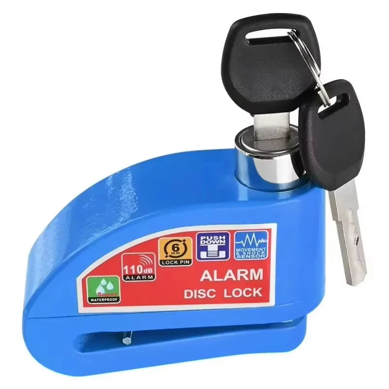 Motorcycle Bicycle Scooter Alarm Lock Wheel Disc Brake Waterproof Anti-Theft Aluminum Alloy Safety Brake Lock Moto Accessories – 5 Styles