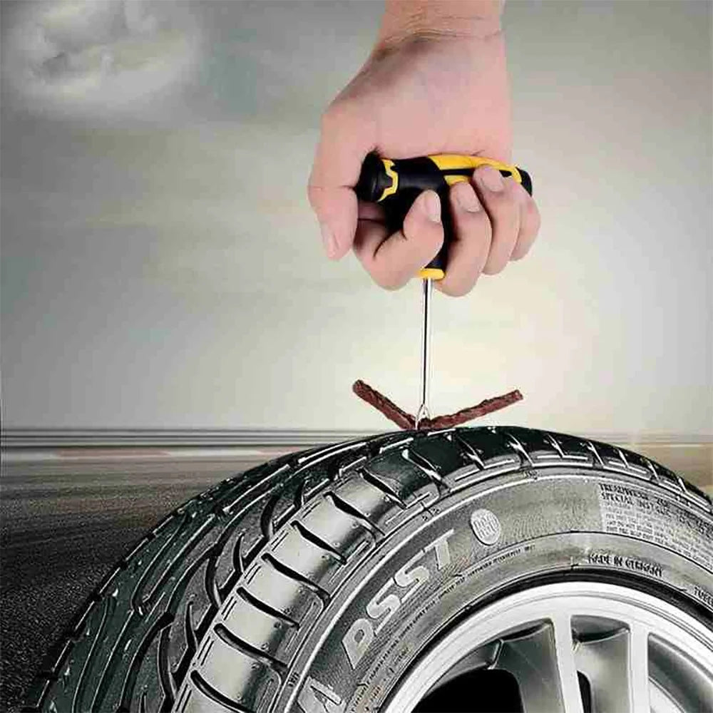 8pcs Emergency Tubeless Tire Repair Kit with Repair Strips – With or Without Storage Box – Car Motorcycle Bicycle – $15