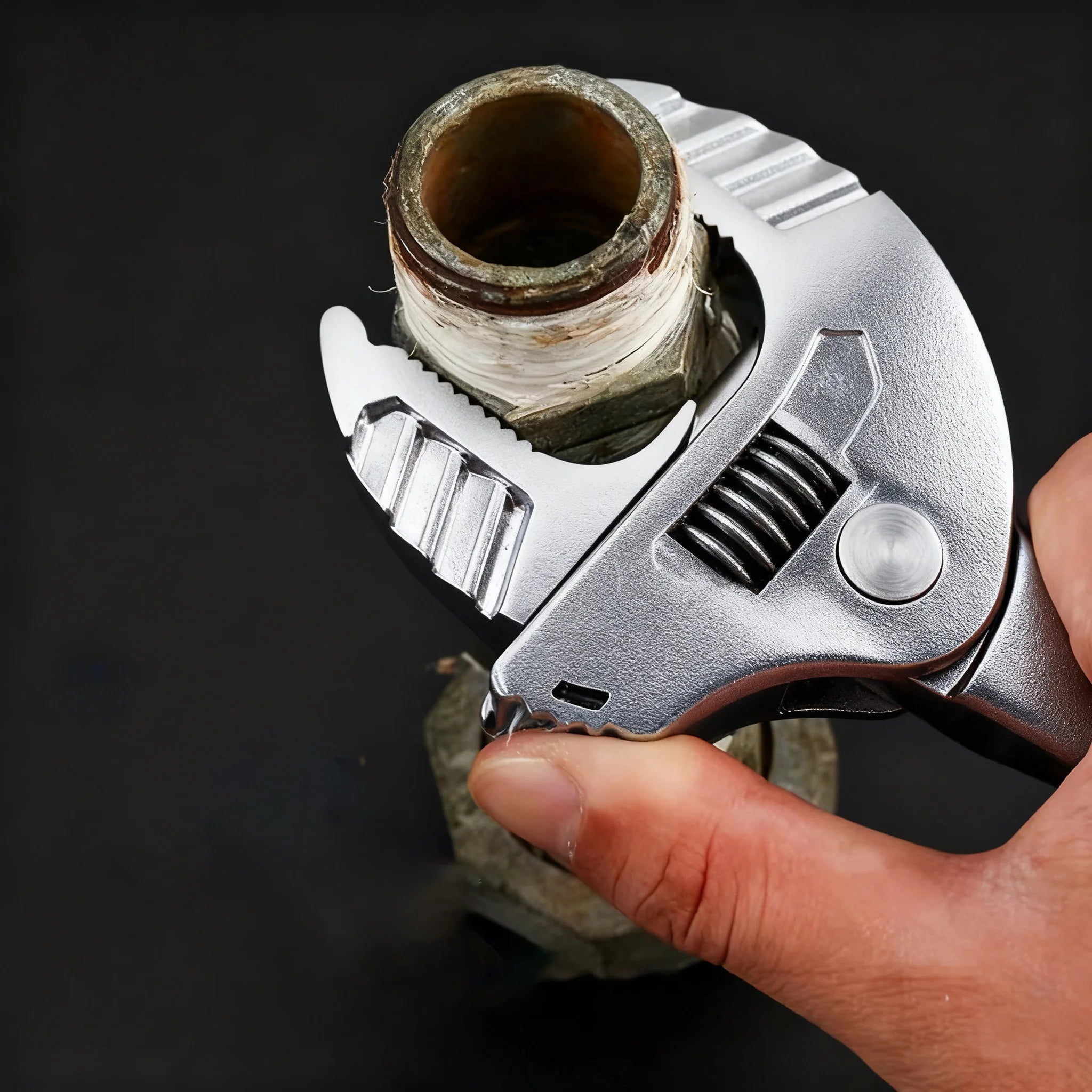 NIUXIANG Crab Claw Wrench – Heavy-Duty Adjustable Ratchet Self-Locking Wide Jaw – Auto / Motorcycle / Pipe Repair – from $10