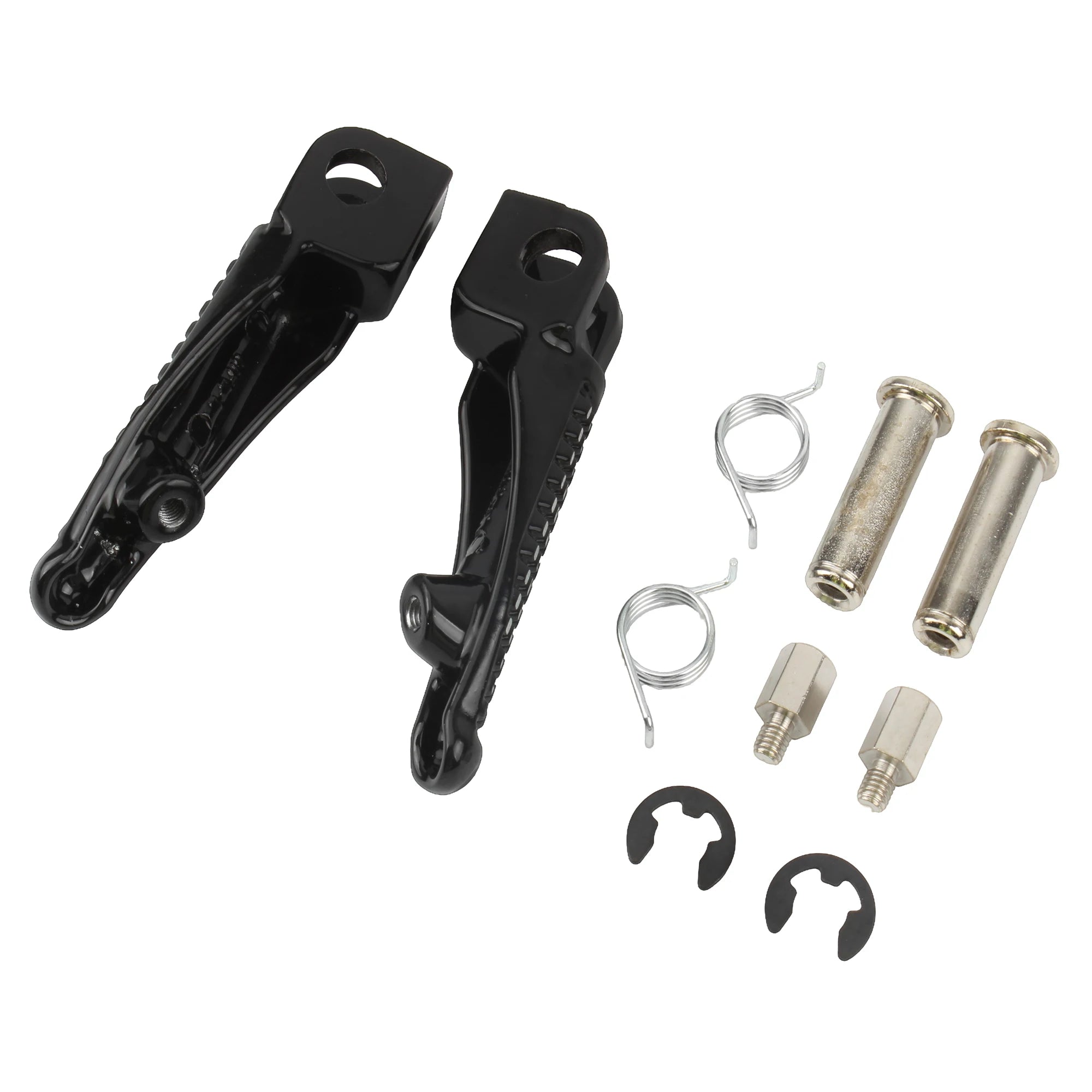 Kawasaki Front & Rear Foot Pegs – ZX-6R / ZX-9R / ZX-10R / Z750 / Z1000 / Ninja 250R / ER-6N / ER-6F / GTR1400 / ZZR1400 – Black or Silver – $20