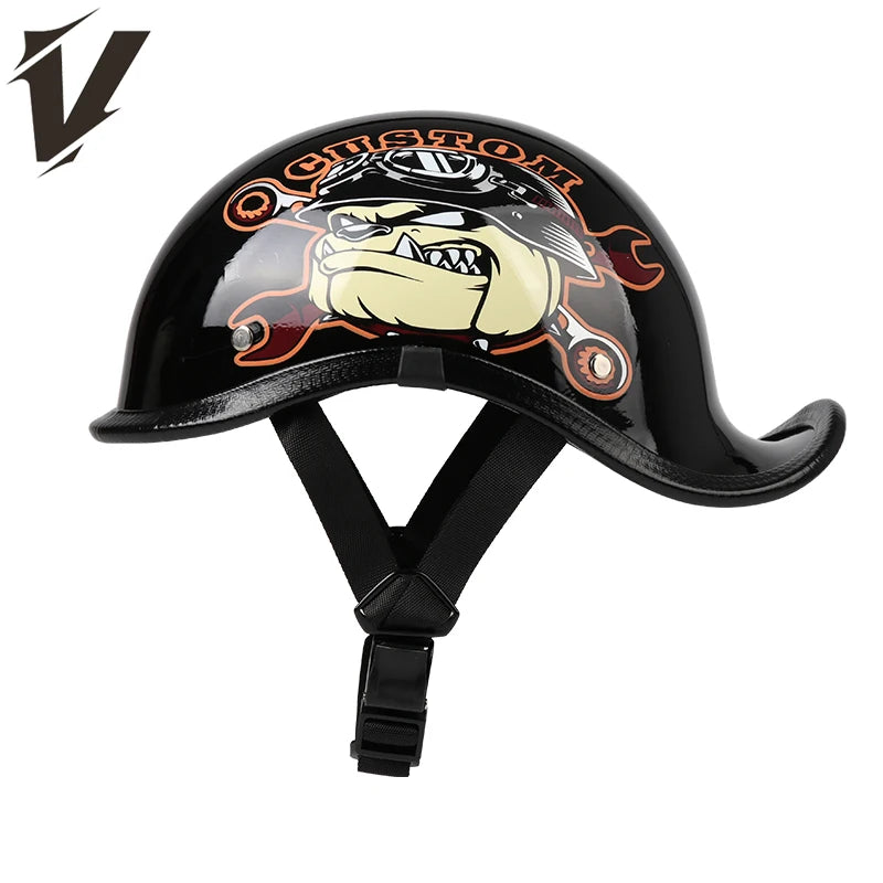Half Helmets – 2026 Retro Motorcycle Helmet, Lightweight Trendy Riding & Biker Design