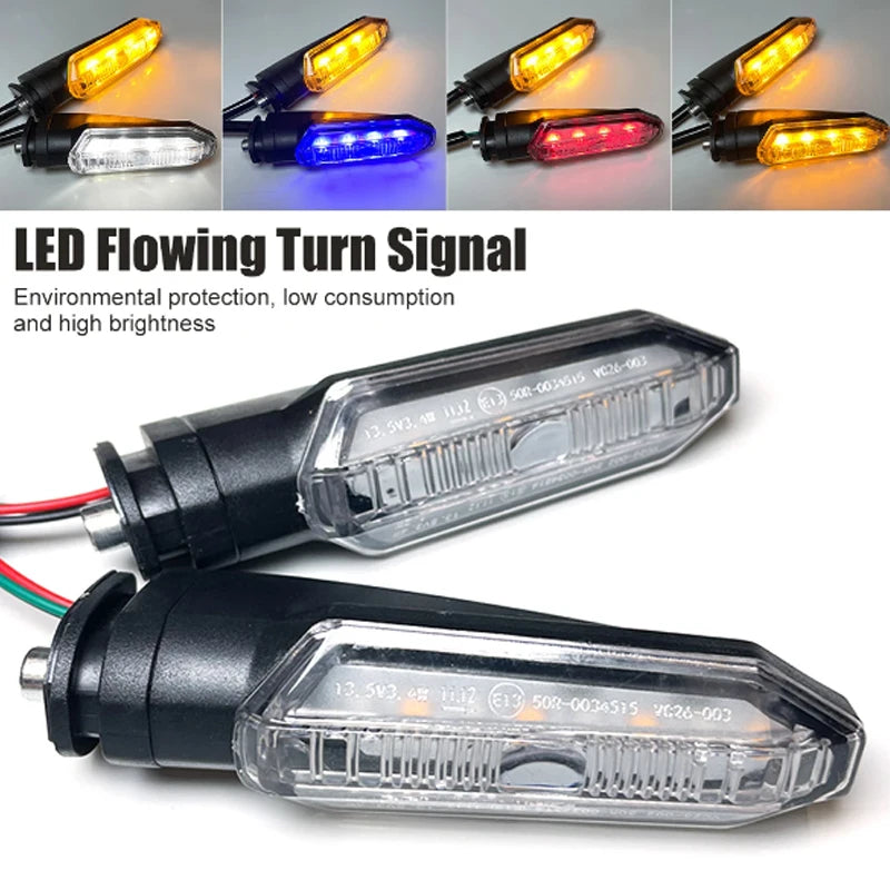 LED Turn Signal Bulbs – 12V Dual Color DRL Amber Flowing Motorcycle Light