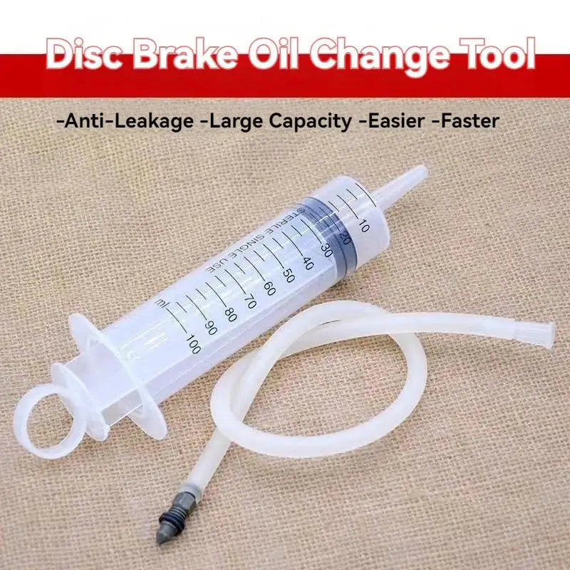 Motorcycle Brake Caliper Bleeder Syringe Tool Kit – Brake Caliper Tools – 100ml Hydraulic Disc Brake Air Bleeding & Fluid Replacement Tool with 26cm Hose & Hook – $12
