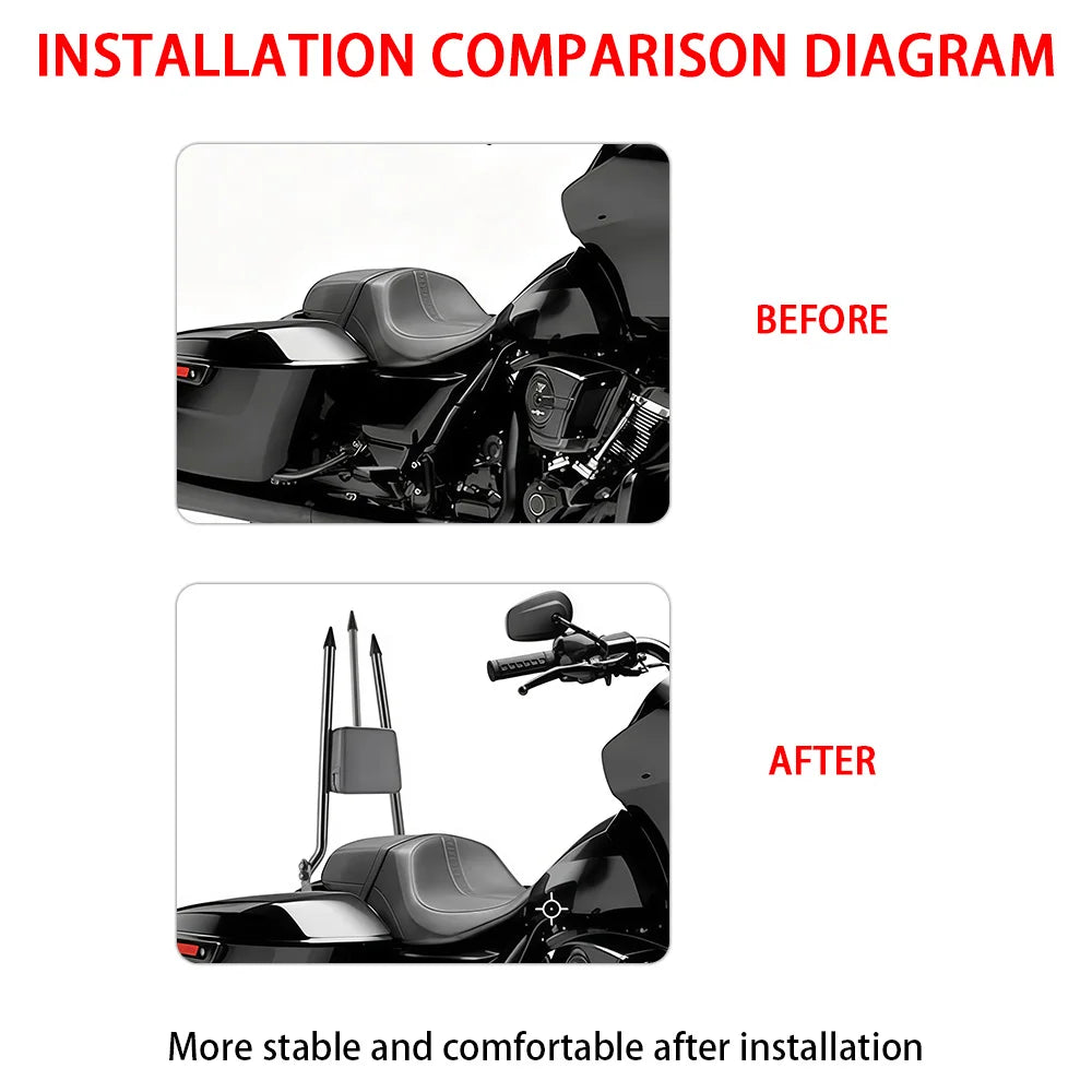 Fit For Harley Touring Road King Street Glide Road Glide Motorcycle Accessories Detachable Sissy Bar Passenger Backrest Rear Pad
