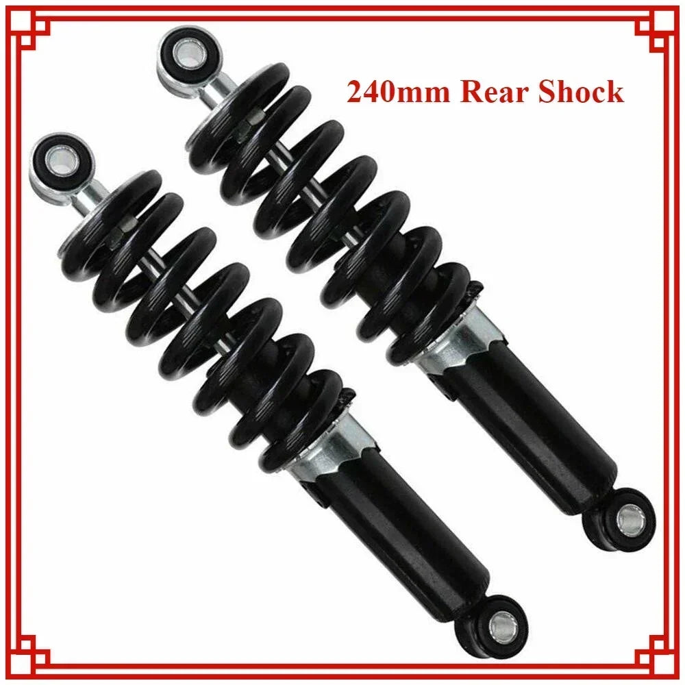 TDPRO Motorcycle  2PCS 240mm Rear Shock Absorber Suspension Motorcycle ATV Dirt Quad Go Kart 1200lbs Accessories Modified Part