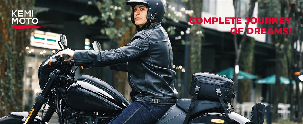 Motorcycle Backpack – KEMIMOTO Waterproof 7L–12L Expandable Riding Bag