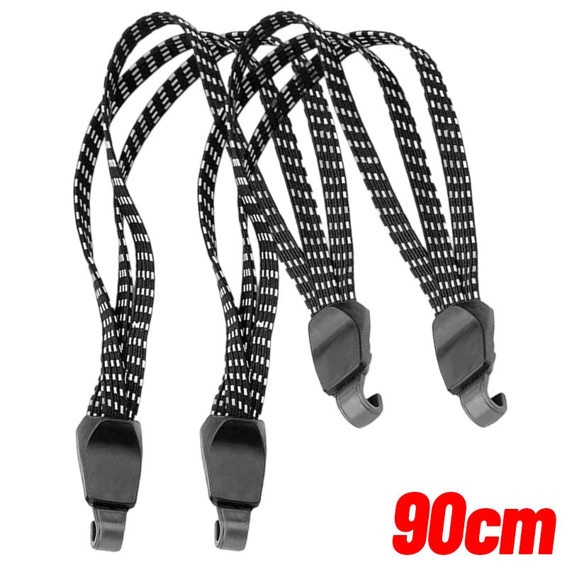 Bungee Straps – 90cm Adjustable Motorcycle Luggage & Helmet Strap