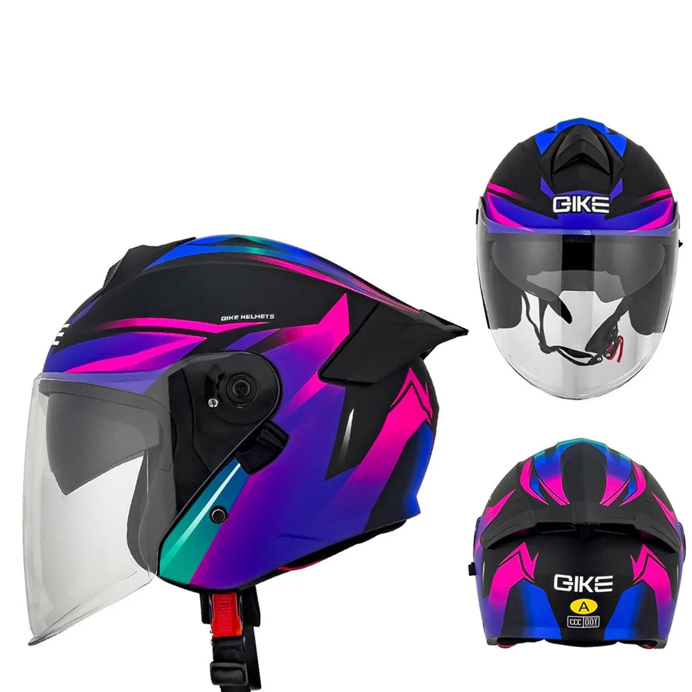 Modular Helmets – Flip-Up Dual Visor Full Face Motorcycle Helmet, Aggressive Tooth Design for Men & Women