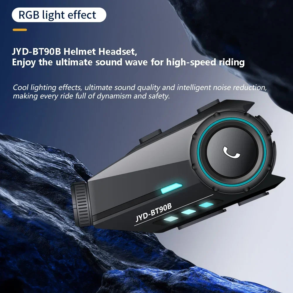 Motorcycle Bluetooth Headset – Wireless Helmet Intercom with Camera