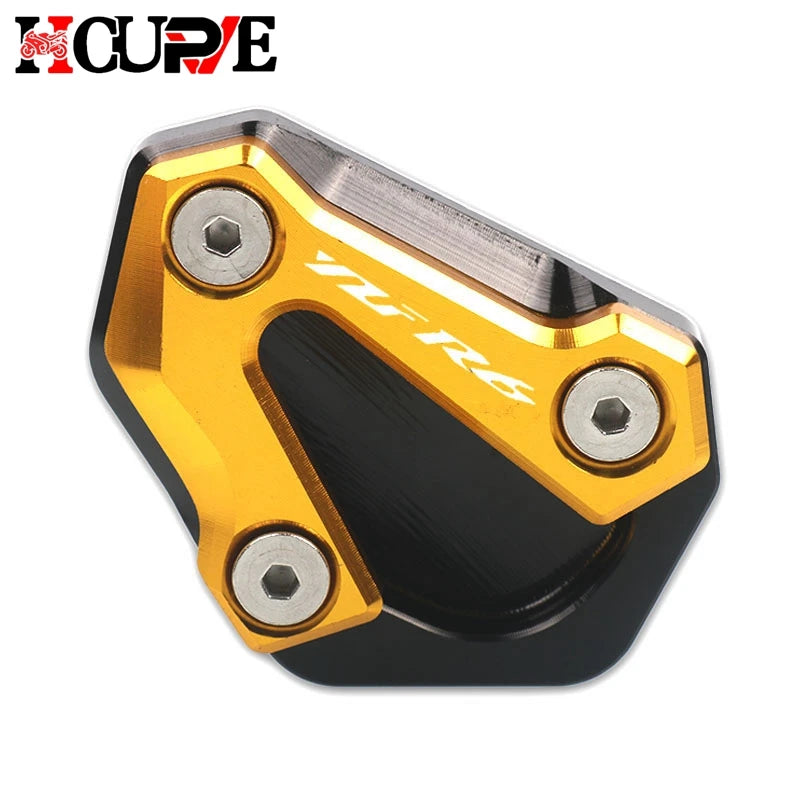 Motorcycle CNC Kickstand Foot Side Stand Extension Pad Support Plate Enlarge Stand For YZF-R6 YZFR6 YZF R6 2006-2016 – HICurves CNC Aluminum Blue Red Gold Black Titanium