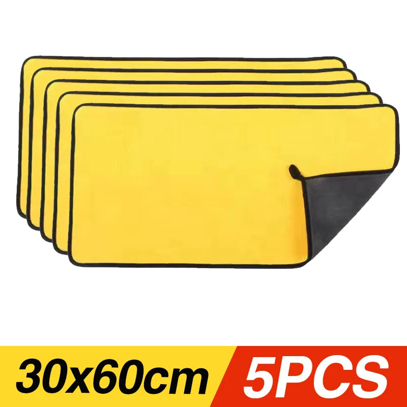 Thickened Yellow Microfiber Car Wash