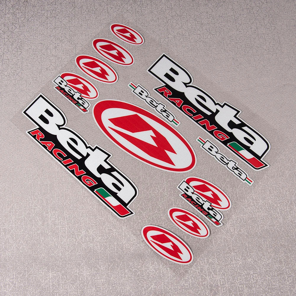Beta Racing Reflective Motorcycle Sticker Decal Vinyl Graphics Kit – 12 Pieces – 30×22cm – Waterproof / Oil & Scratch Resistant – 2-Year No-Fade – Car / Bike / Helmet – $16