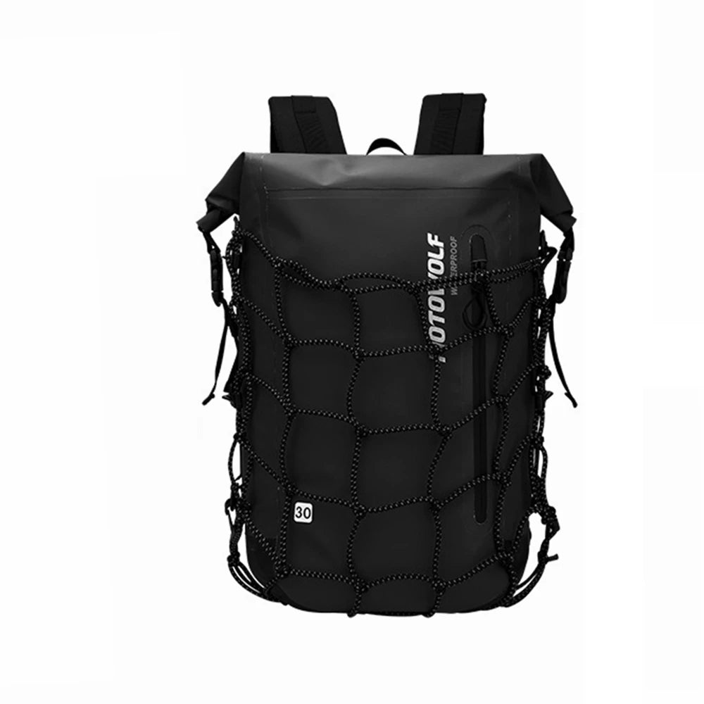 Motorcycle Backpack – Waterproof Full Face Helmet & Reflective Travel Bag