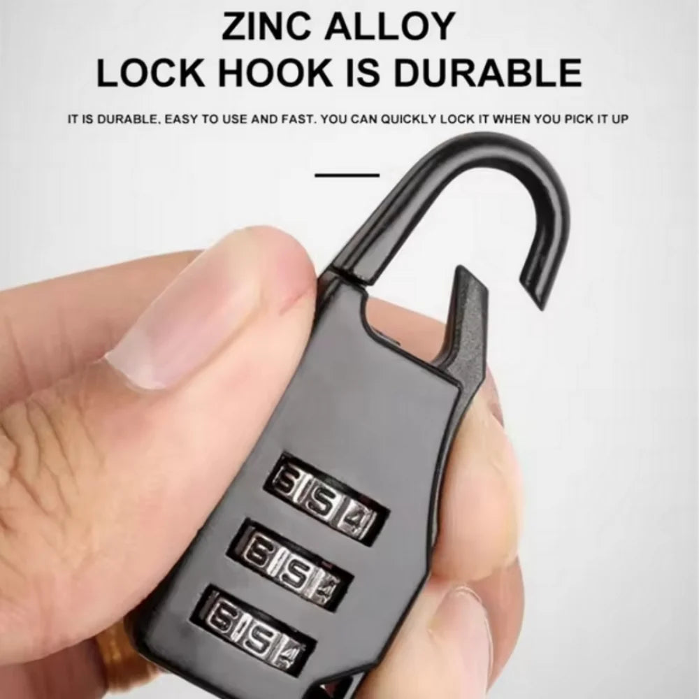 DOMEN Bicycle Anti-Theft Lock Motorcycle Portable Three-Digit Password Helmet Lock Bike Wire Rope Helmet Lock Bike Accessories