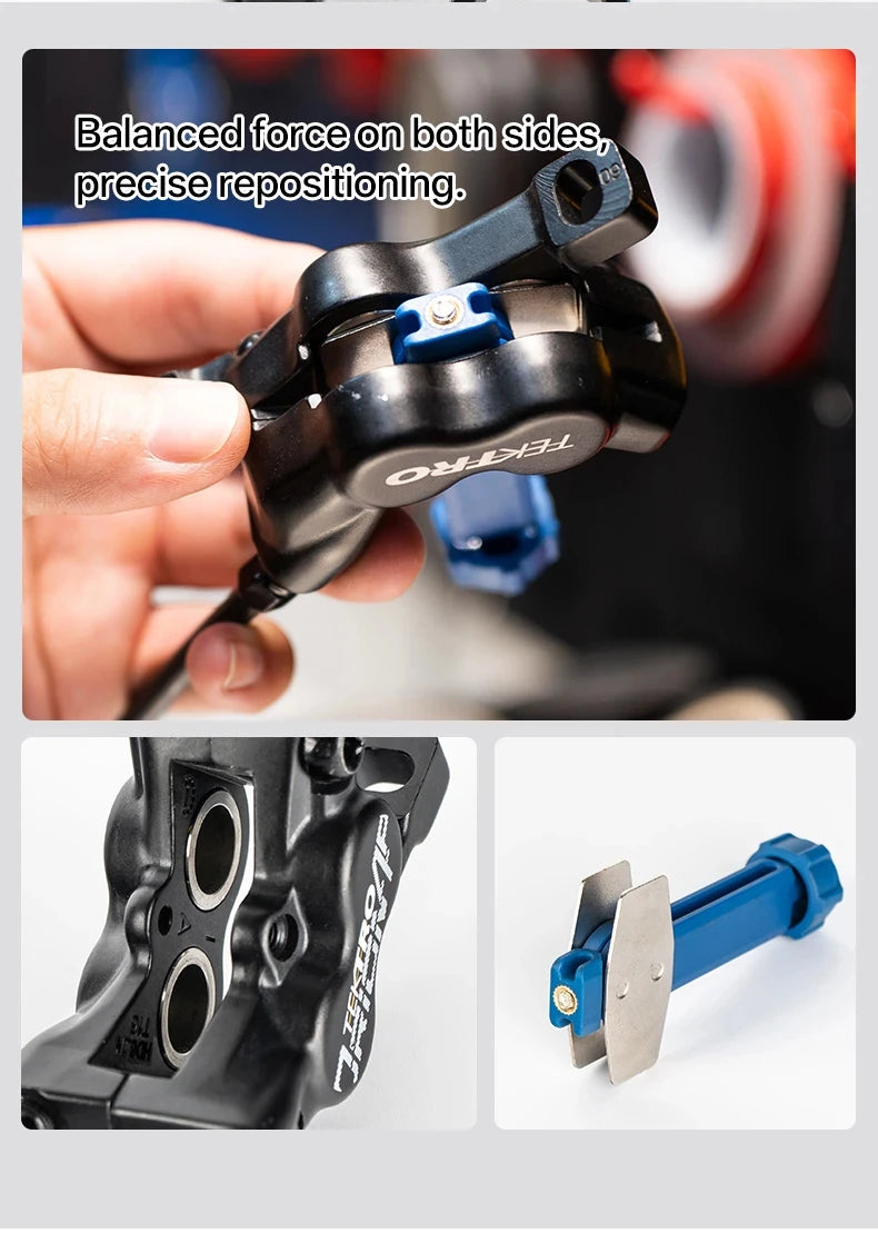 2-in-1 Bicycle Brake Pad Spreader Tool – Brake Bleeding Tools Durable PA6 Carbon Steel 360° Rotatable Hydraulic Disc Brake Caliper Piston Reset – 1 / 2 / 3 / 4 / 6 PC – from $10
