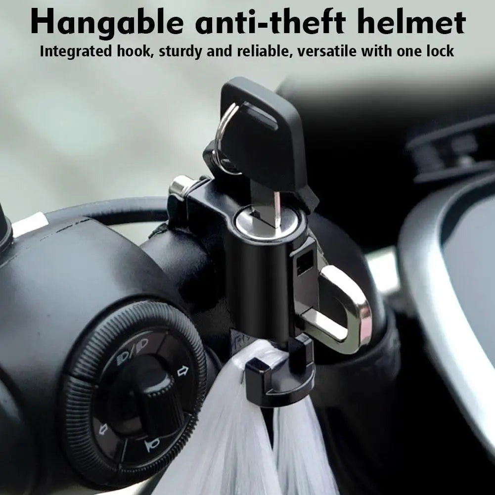 Helmet Lock for Motorcycle Scooter Atv Bicycle Universal Security Anti-theft Handlebar Lock 20mm-26mm with Keys Handle Locks