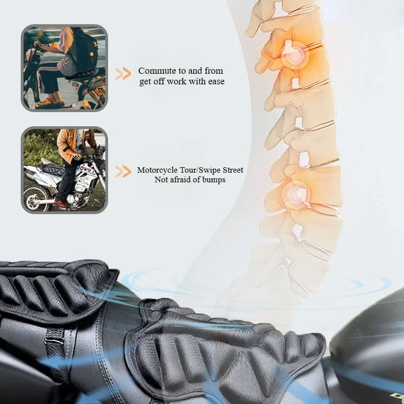 Motorcycle Seat Cushion – 3D Gel Pad Breathable Shock-Absorbing Cover