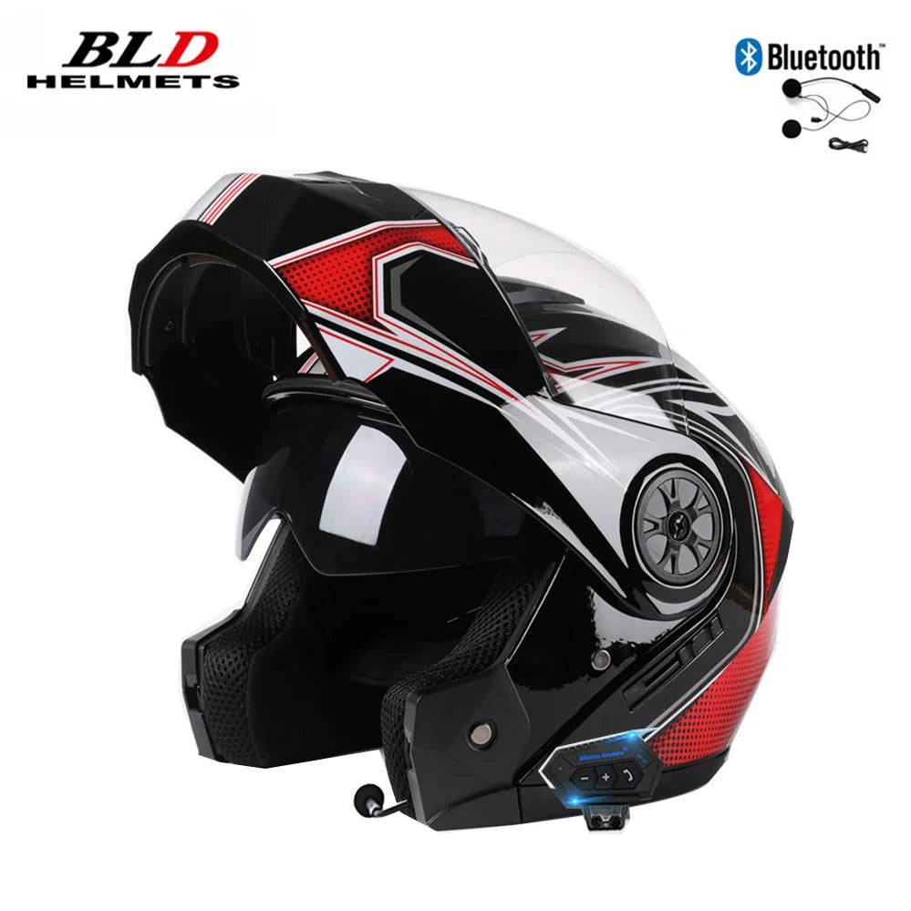 Bluetooth Modular Helmets – Full Face Motorcycle Helmet, Dual Visor, All-Season for Men & Women
