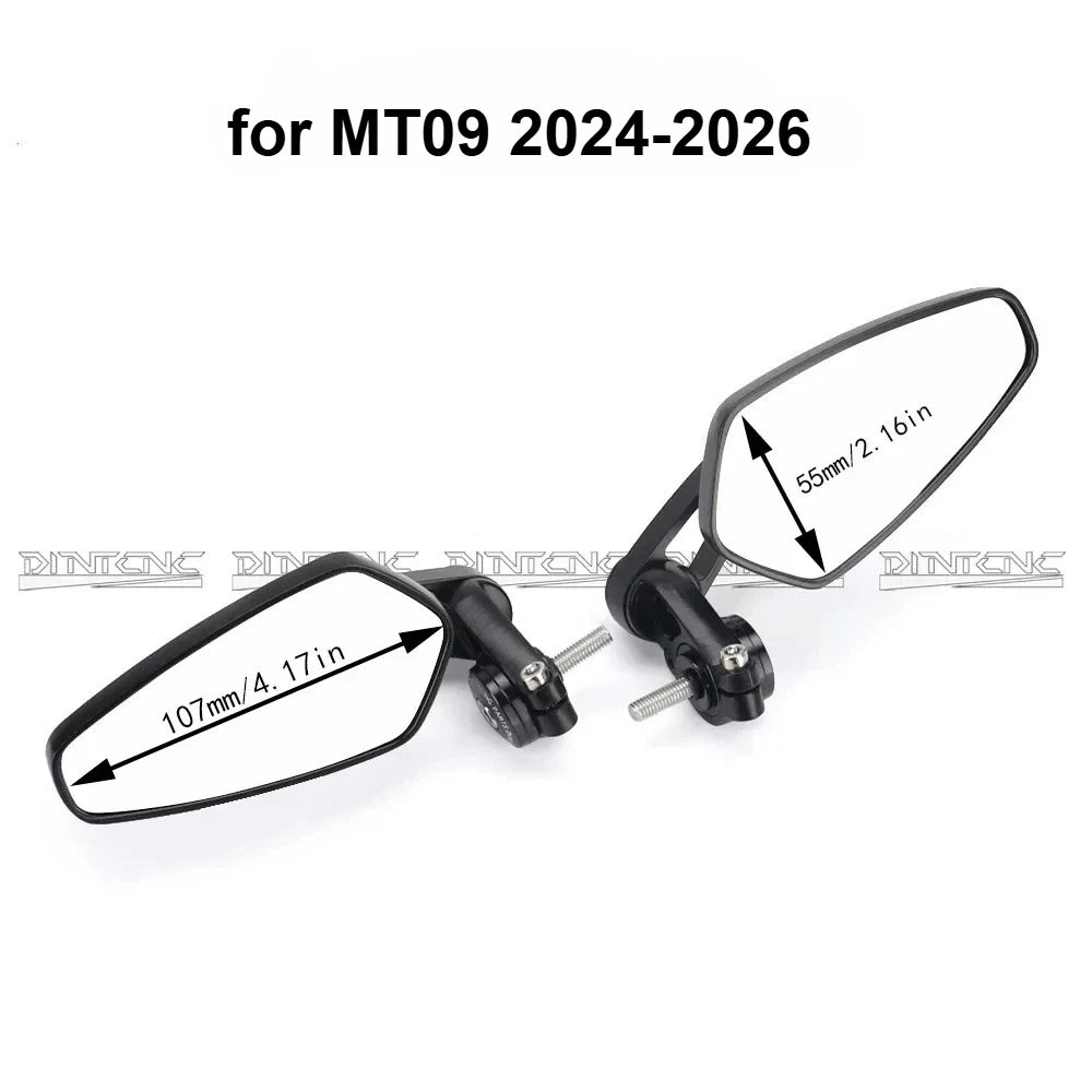 For YAMAHA MT09 MT07 2014-2025 Handlebar End Mirrors Left Right Side Rotation Motorcycle Accessories MT 07 09 MT-07 MT-09 2021