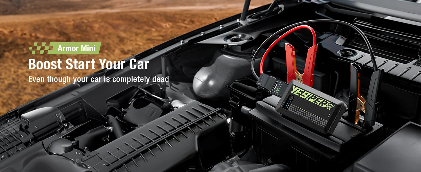 YESPER A-Armor-MINI 1500A Jump Starter – Ultra-Compact 12V Battery Booster & USB Power Bank