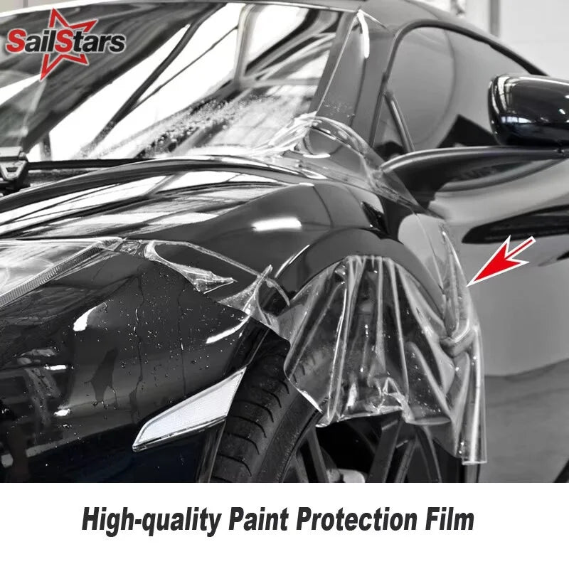 Aomior PPF Paint Protection Film – Glossy Transparent Vinyl Wrap – Car Door Mirror Motorcycle Bicycle – Scratch UV Moisture Protection – 10 / 30 / 50 × 152cm – $16