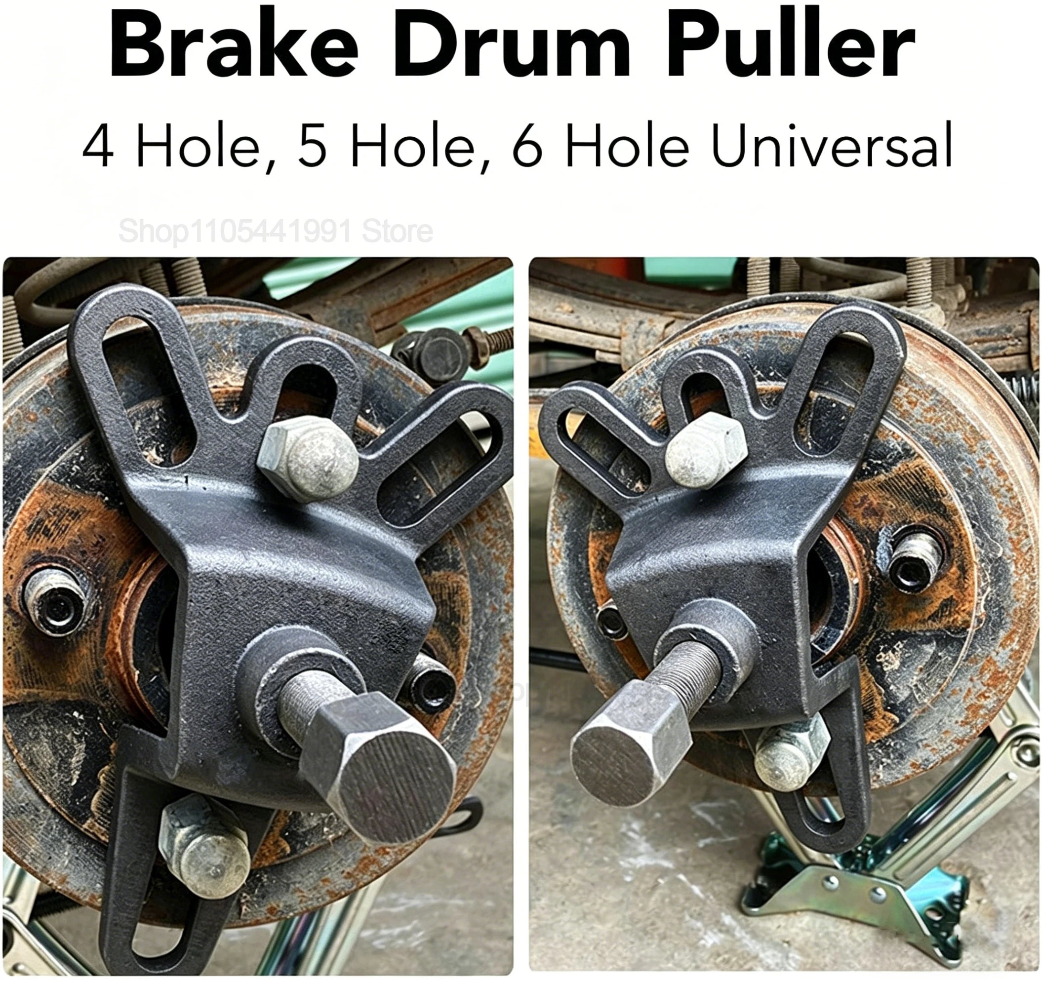 Brake Drum Removal Tool – Brake Pad Tools – Universal 4 / 5 / 6 Holes for Motorcycle Tricycle Special Vehicle – High Quality Steel – Black – $25