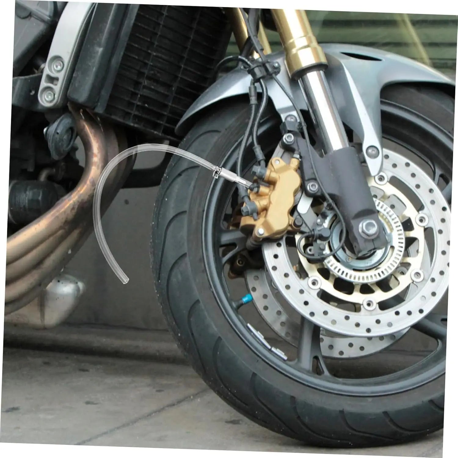 Motorcycle Brake Caliper Bleeder Hose Pipe – Brake Caliper Tools – Brake Fluid Exchange & Air Bleeding Tool Rubber + Aluminum Alloy – $14