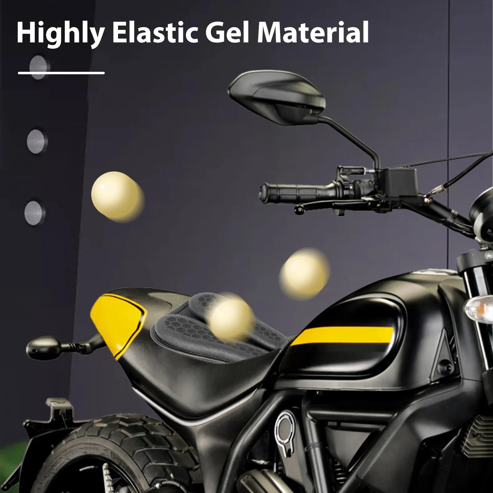 Motorcycle Seat Cushion – 3D Honeycomb Gel Pad Anti-Slip