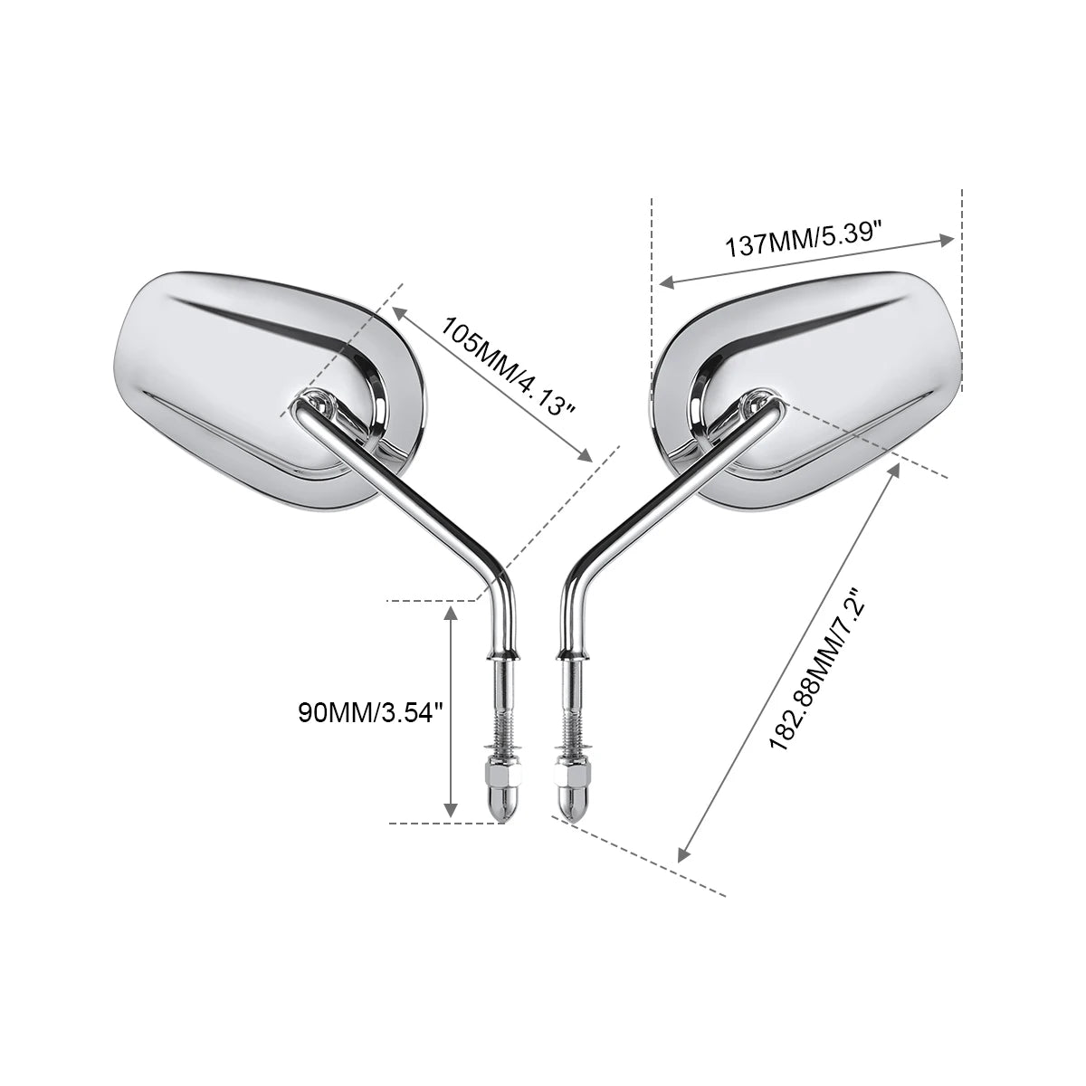 Motorcycle Mirrors For Harley Touring Road King Street Glide Fat Boy Softail Street Bob Sportster XL 883 1200 Dyna