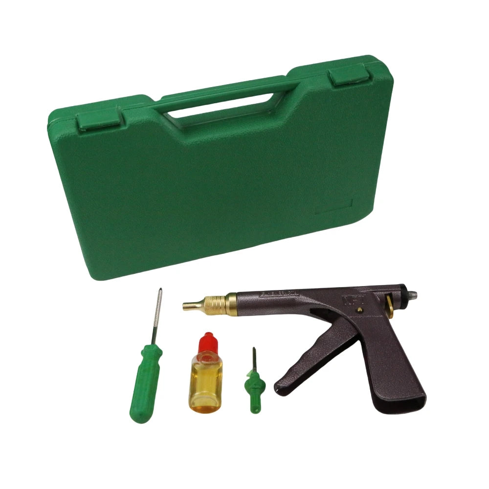 Tubeless Tire Repair Puncture Plug Gun Kit with Mushroom Plugs – Car Motorcycle Bike – $66