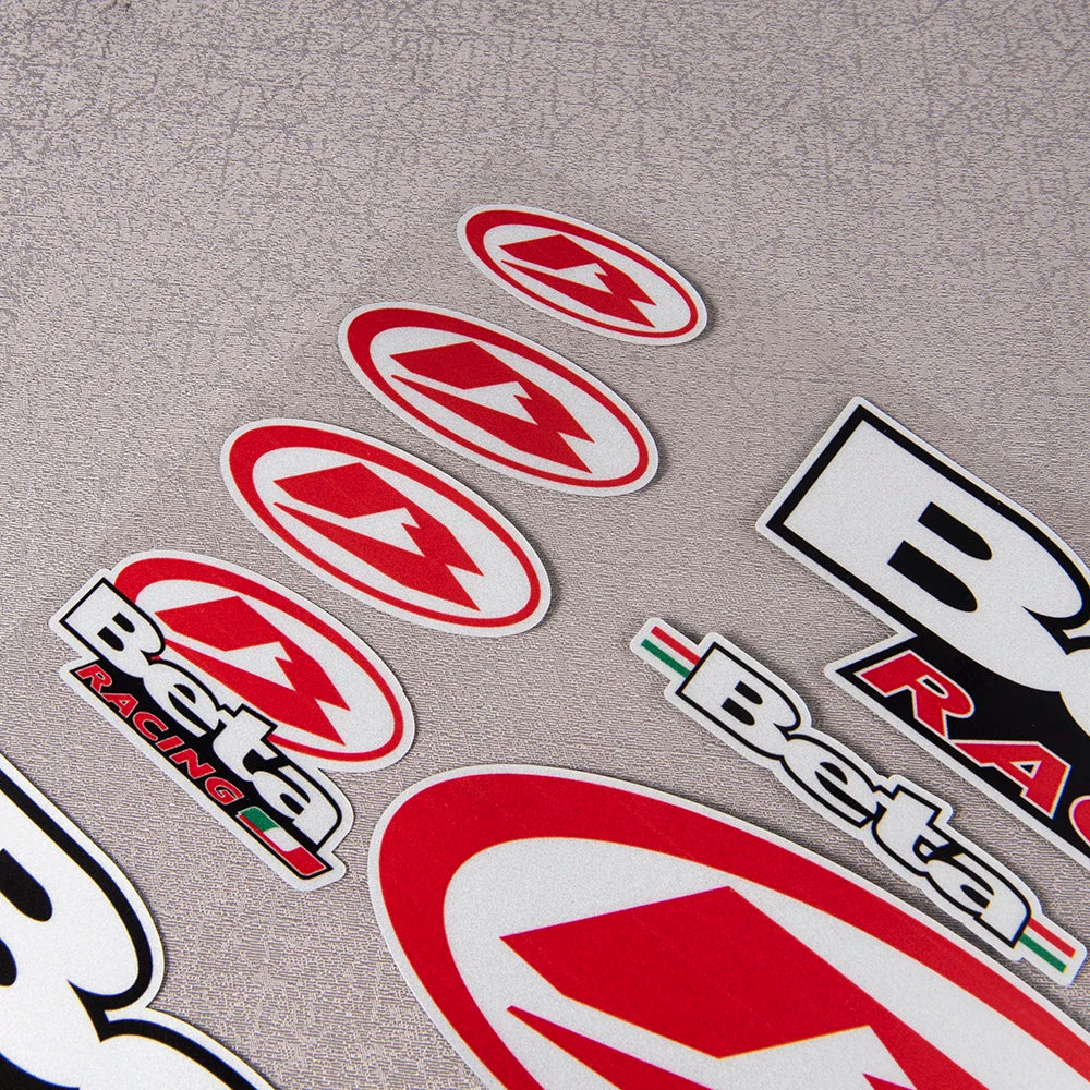 Beta Racing Reflective Motorcycle Sticker Decal Vinyl Graphics Kit – 12 Pieces – 30×22cm – Waterproof / Oil & Scratch Resistant – 2-Year No-Fade – Car / Bike / Helmet – $16