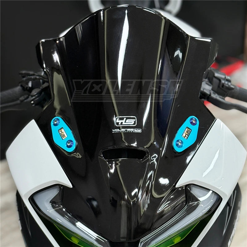 Fit for CFMOTO 675SR 675SR-R 675 SR SRR Motorcycle Accessories Windscreen Wind Deflectors Double Bubble Windshield Screen – YOLENSE ABS Plastic With YLS / NO LOGO Black Gray Light Gray