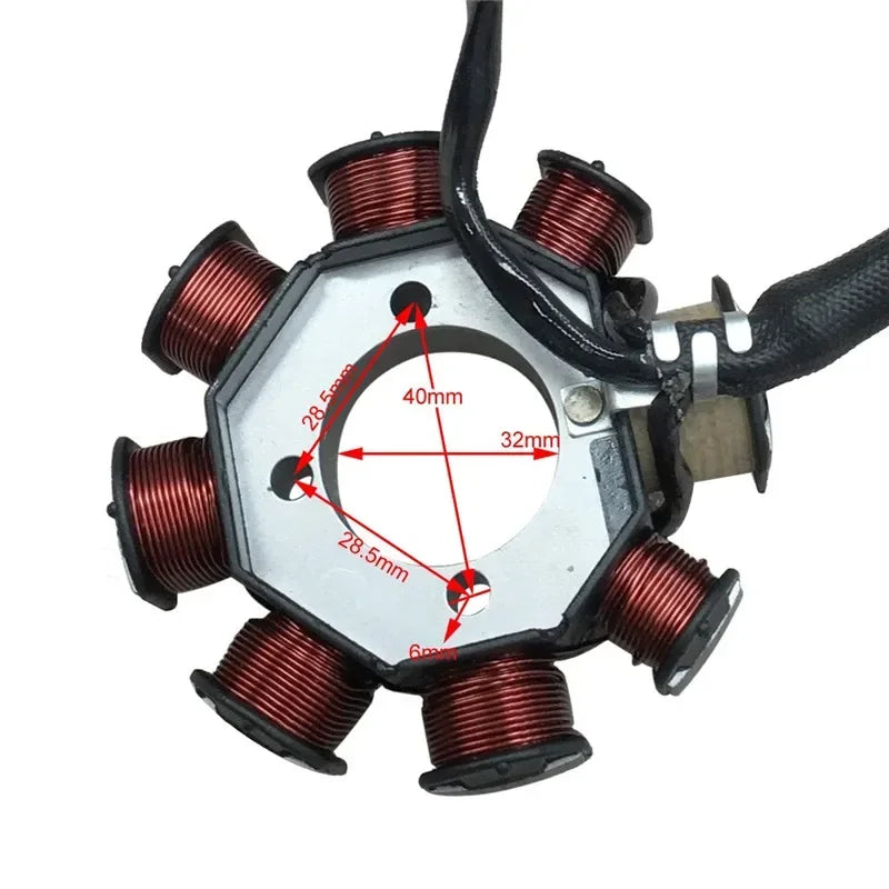 TDPRO Stator Ignition Magneto Plate 8 Coil 3 Hole for 125cc 150cc 250CC Zongshen CG Dirt Bike Quad ATV Go Kart Taotao Sunl