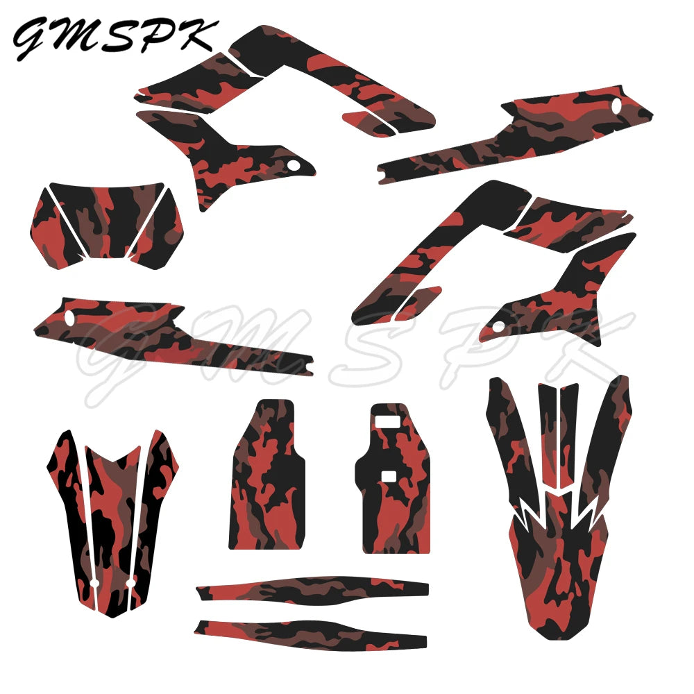 Motocross Team Graphics Background Decal Sticker Kits for Sur-Ron Storm Bee 2023–2024 – Custom Number & Name – PVC – 24 Styles – Glossy / 3D – $70–$92