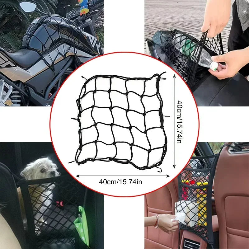 Cargo Net – High Elastic Double Layer Motorcycle Helmet & Luggage Net
