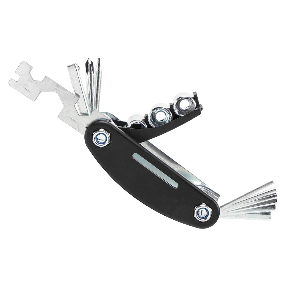 RVICHMOTO 16-in-1 Motorcycle Multi-Tool Kit – Allen + Socket + Flat Wrench + Screwdriver + Spoke Tool + Extension Rod – $20