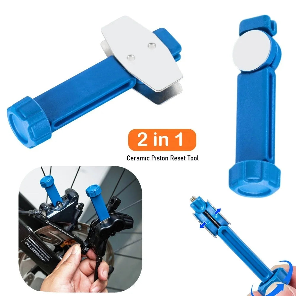 2-in-1 Brake Pad 360° Rotatable Spreader Tool – Brake Caliper Tools – Disc Caliper Piston Reset for Bicycle & Vehicle PA6 Carbon Steel – 1 / 2 / 4 Pcs – from $7