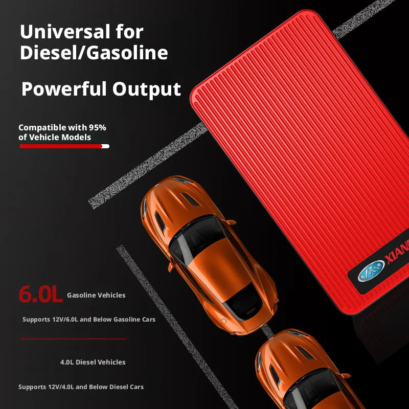 Minus Two 800A Car Jump Starter 12V – Emergency Battery Booster Power Bank with LED Light for Auto, Motorcycle & SUV (Petrol & Diesel)