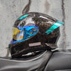 Carbon Fiber Helmets – ORZ Full Face Motorcycle Helmet, Color Visor, DOT Approved, All-Season