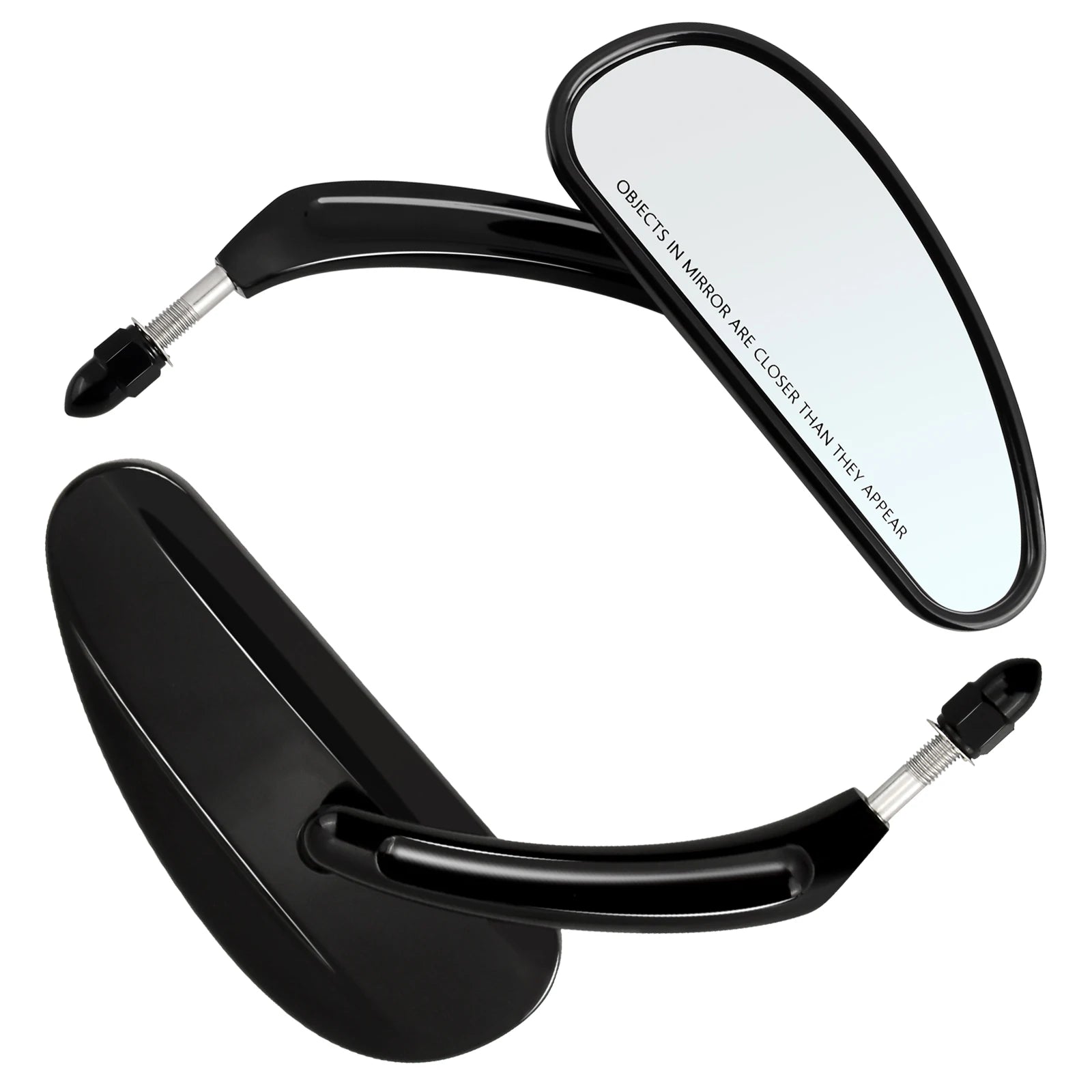 WOWTK Harley-Davidson 360° Adjustable Handlebar Rearview Mirror Pair 5/16" 24 UNF for Touring Sportster Softail Dyna Road King Electra Glide Fat Boy 1982-2026
