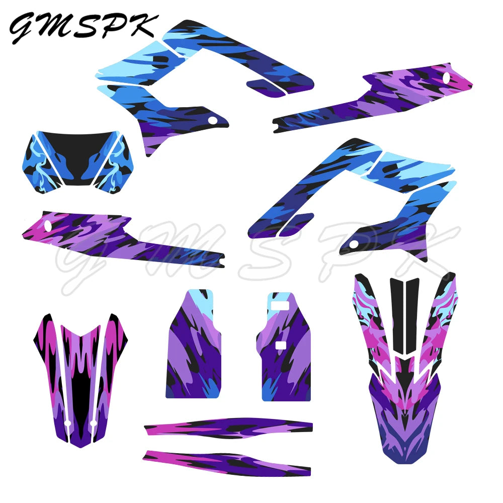 Motocross Team Graphics Background Decal Sticker Kits for Sur-Ron Storm Bee 2023–2024 – Custom Number & Name – PVC – 24 Styles – Glossy / 3D – $70–$92