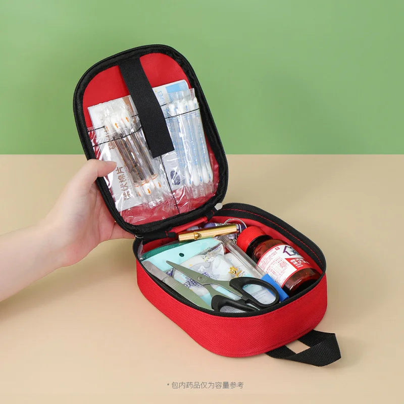 Outdoor Portable First Aid Kit Emergency Bag Household Medicine Storage Bag Partitioned Medical Cabinet Single-Shoulder Backpack