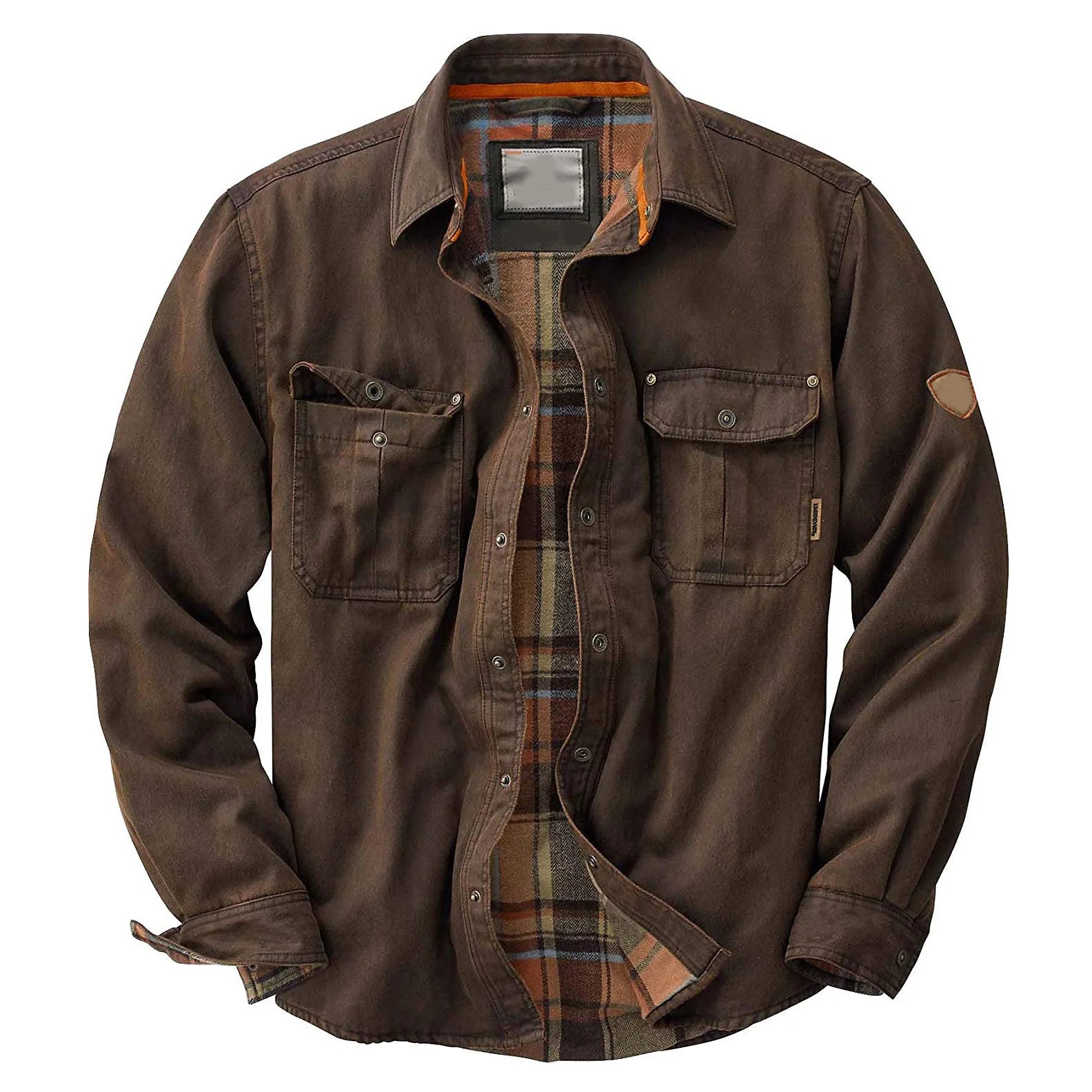 Retro Workwear Style Jacket with Multiple Pockets