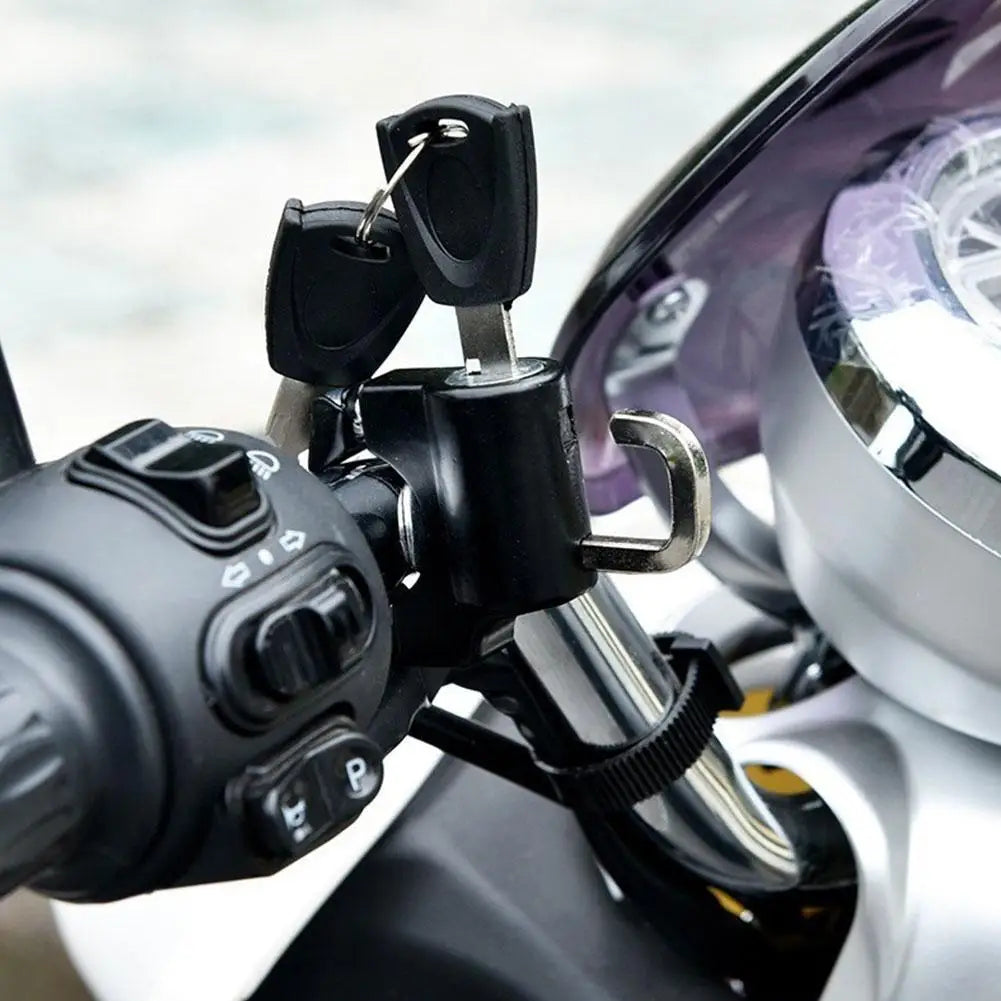 Helmet Lock for Motorcycle Scooter Atv Bicycle Universal Security Anti-theft Handlebar Lock 20mm-26mm with Keys Handle Locks