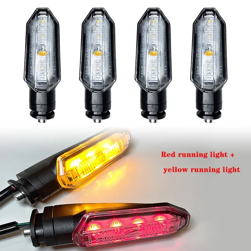 LED Turn Signal Bulbs – 12V Dual Color DRL Amber Flowing Motorcycle Light