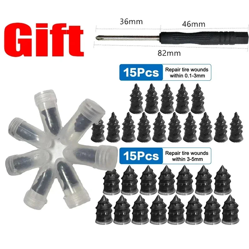 10 / 15pcs Mixed Rubber Tire Repair Nails – Small and Large – Car Motorcycle Truck Tubeless – $14