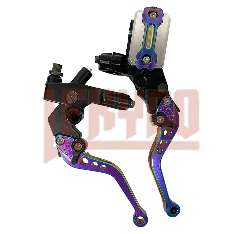 Universal 22mm Hydraulic Brake Master Cylinder & Clutch Lever Full Kit – CNC Aluminum – Honda / Yamaha – 6 Colors – $37–$42