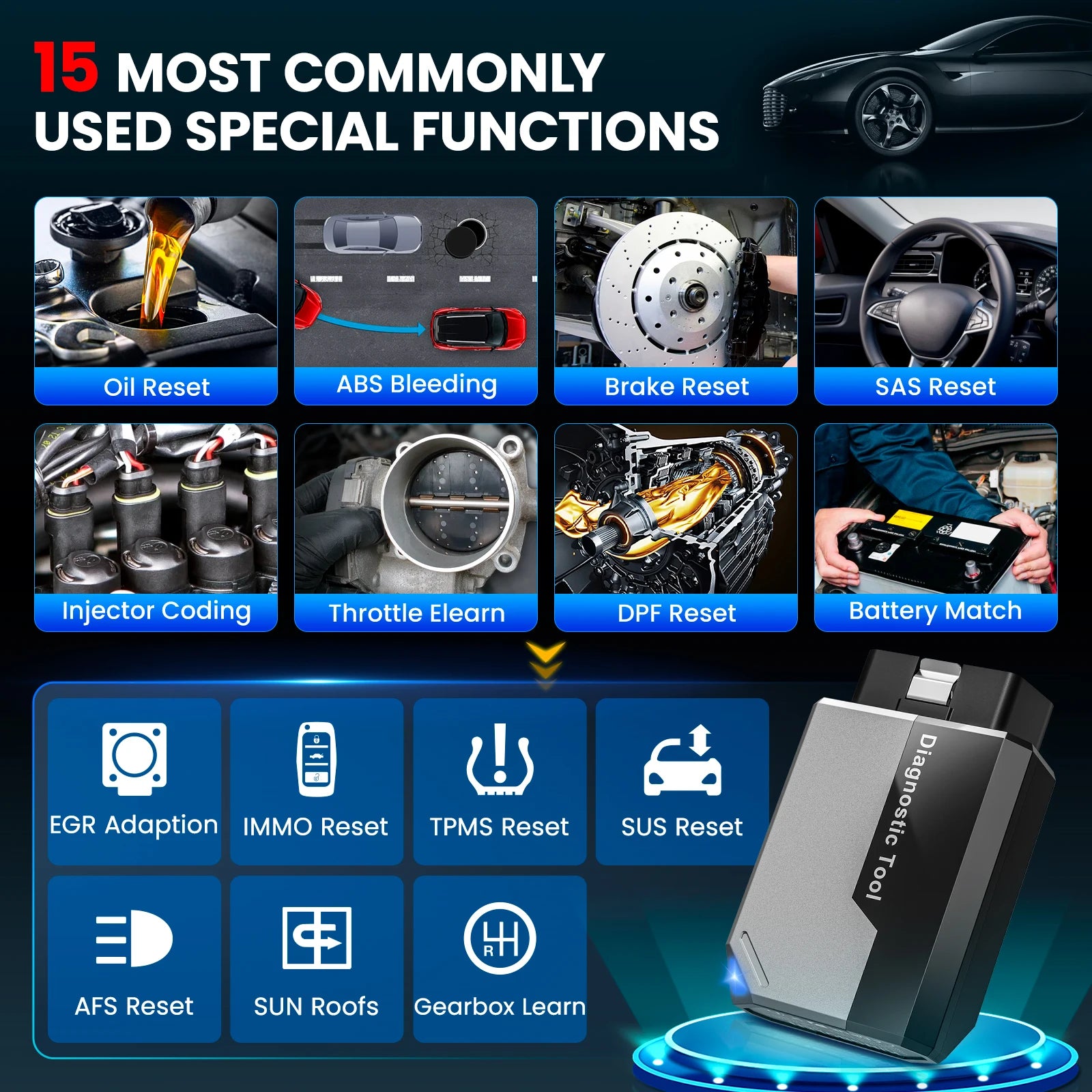 KINGBOLEN Ediag Elite OBD2 Scanner – All System + 15 Resets + Bi-Directional + CAN FD – Lifetime Free Update – from $108