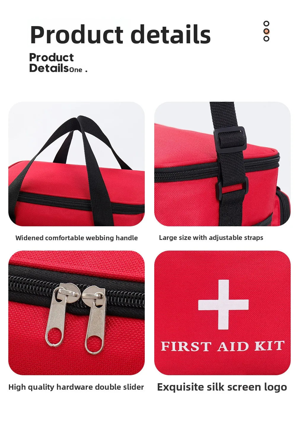 Outdoor Portable First Aid Kit Emergency Bag Household Medicine Storage Bag Partitioned Medical Cabinet Single-Shoulder Backpack